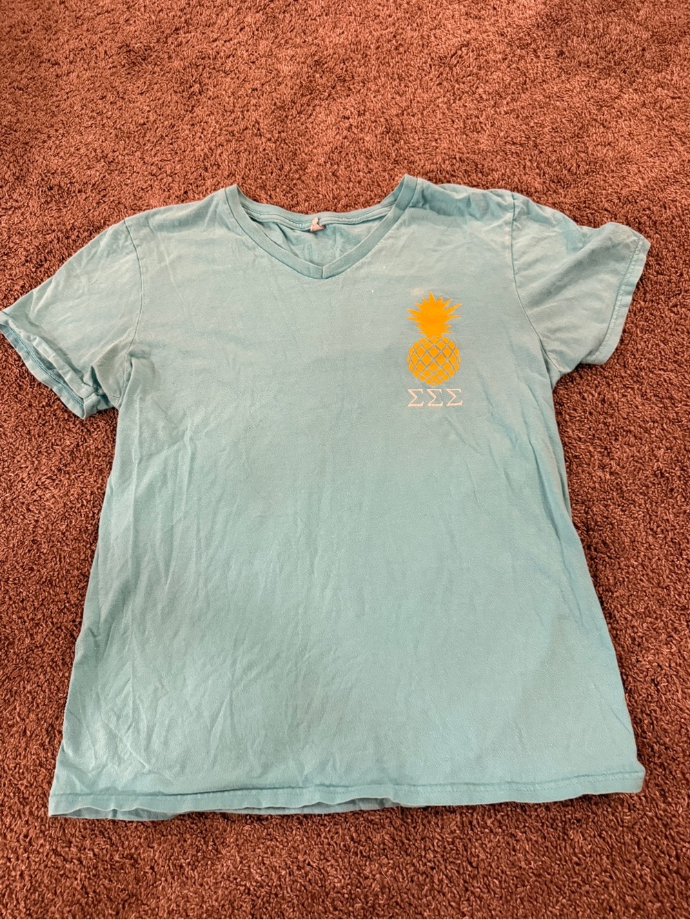 Tri Sigma Light Teal Pineapple Graphic Tee